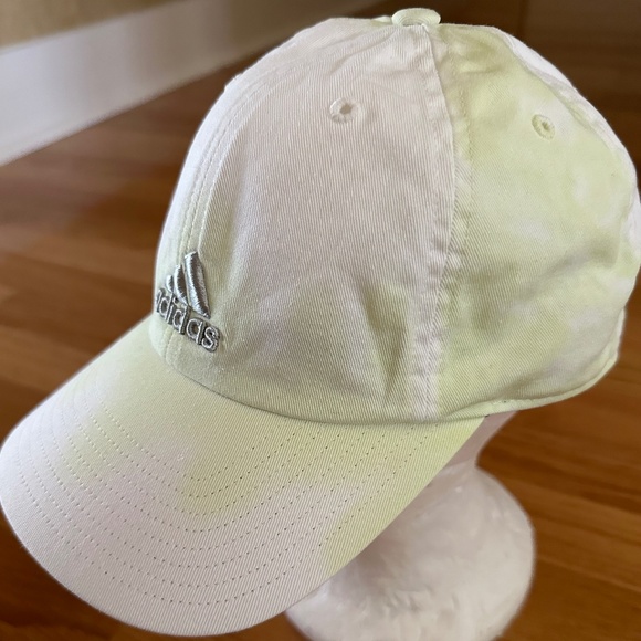 Adidas Color Wash Cap Hat Lime Green White Gray Womens - Picture 3 of 11